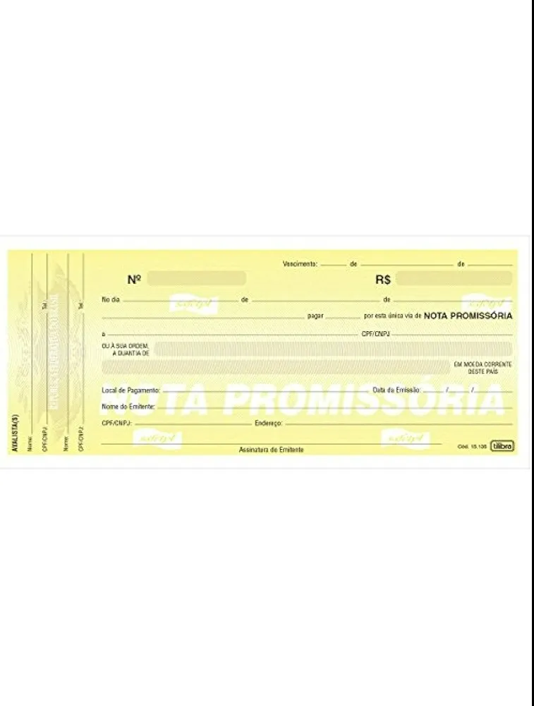 NOTA PROMISSÓRIA TILIBRA GRANDE 50F 151351