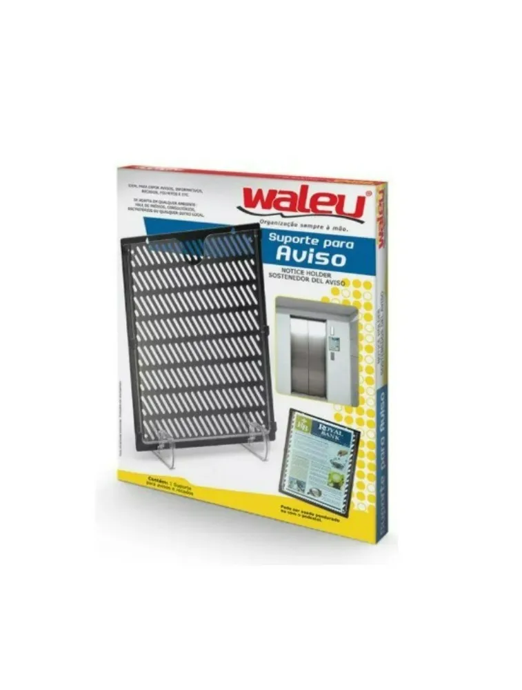 SUPORTE P/AVISO WALEU OFFICE BRANCO 10090004