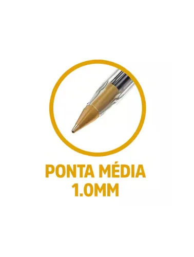 CANETA BIC CRISTAL MEDIA Preta