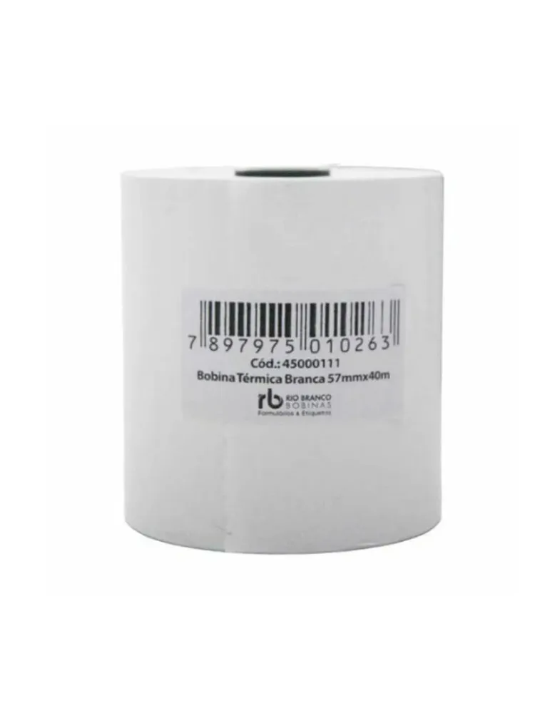 BOBINA MAX PRINT TERMICA BRANCO 57X40