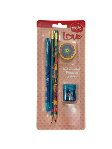 KIT ESCOLAR MOLIN LOVE FLOWERS 5PC 22916