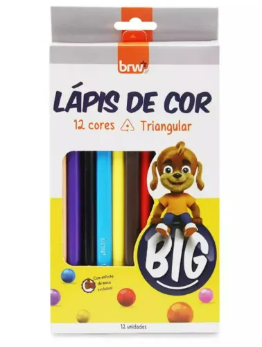 LAPIS DE COR BRW BIG TRIANGULAR 12 CORES LP1206