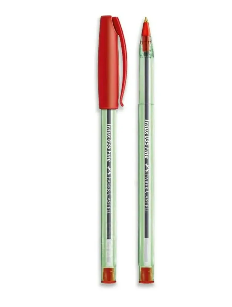 CANETA FABER CASTELL  TRILUX FINE 0,8mm VERMELHO