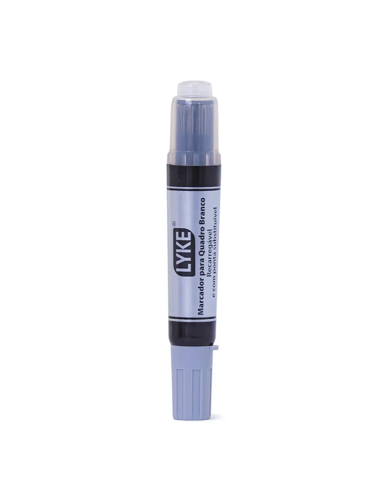 MARCADOR QUADRO BRANCO LYKE C/REFIL PRETO
