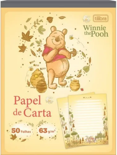 BLOCO PAPEL CARTA TILIBRA POOH 50 FOLHAS