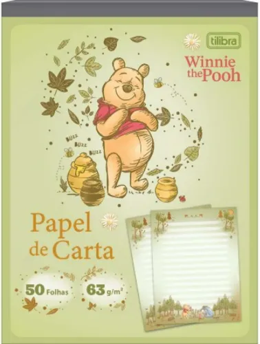 BLOCO PAPEL CARTA TILIBRA POOH 50 FOLHAS