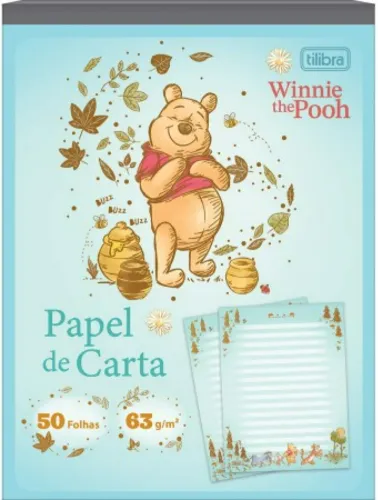 BLOCO PAPEL CARTA TILIBRA POOH 50 FOLHAS
