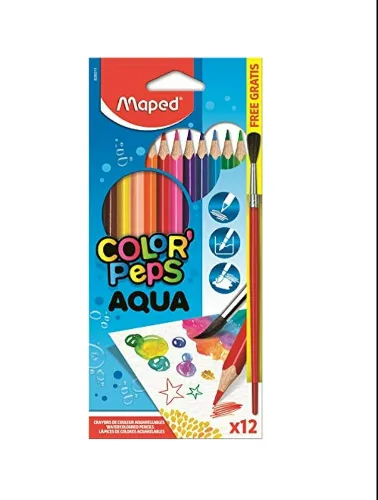 LAPIS COR MAPED AQUARELAVEL COLORPEPS 12 CORES