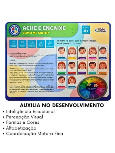 BRINQUEDO EDUCATIVO ACHE E ENCAIXE, COMO ME SINTO? 791903-1