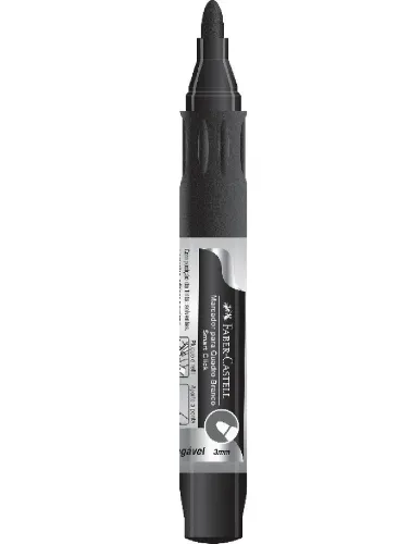 MARCADOR QUADRO BRANCO FABER CASTELL RECARREGÁVEIS SMART CLICK PRETO