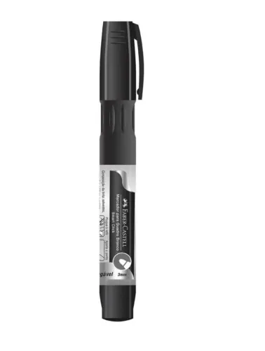MARCADOR QUADRO BRANCO FABER CASTELL RECARREGÁVEIS SMART CLICK PRETO