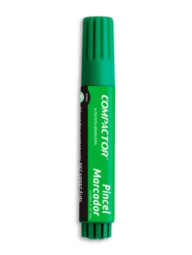 PINCEL MARCADOR PERMANENTE COMPACTOR VERDE