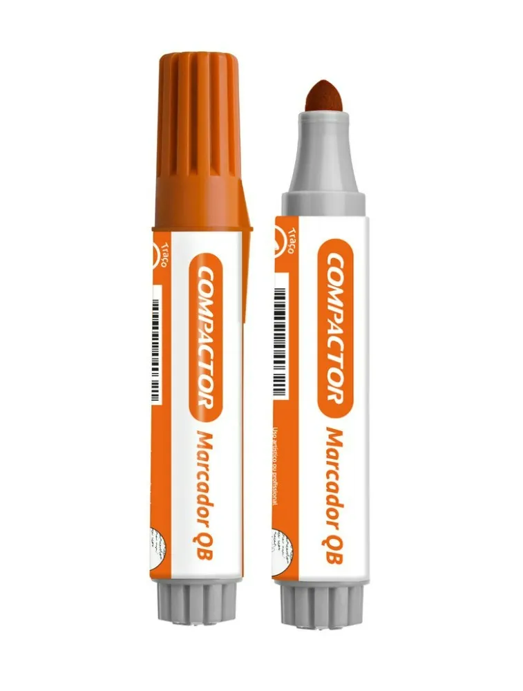 MARCADOR QUADRO BRANCO COMPACTOR LARANJA 1600007