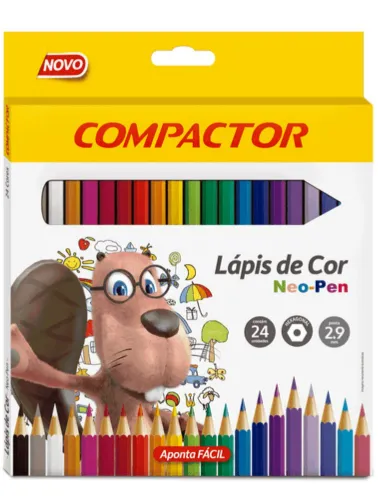 LAPIS DE COR COMPACTOR NEO PEN 24 CORES