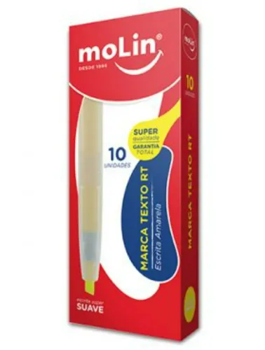 MARCA TEXTO MOLIN RETRATIL AMARELO 9110