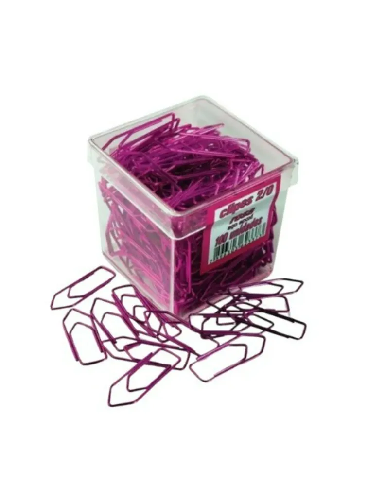 CLIPS ACC 2/0 AÇO EPOXI COLOR ROSA C/100UND