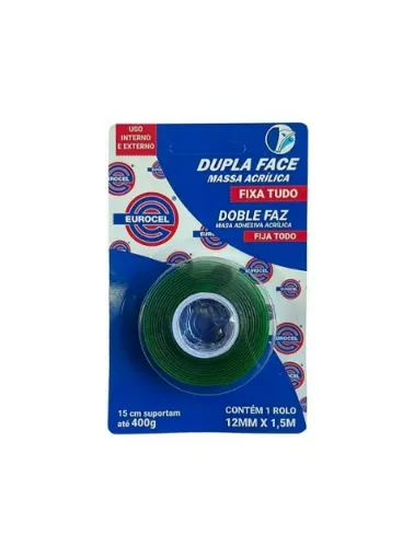FITA DUPLA FACE EUROCEL MASSA ACRILICA 19X1,5