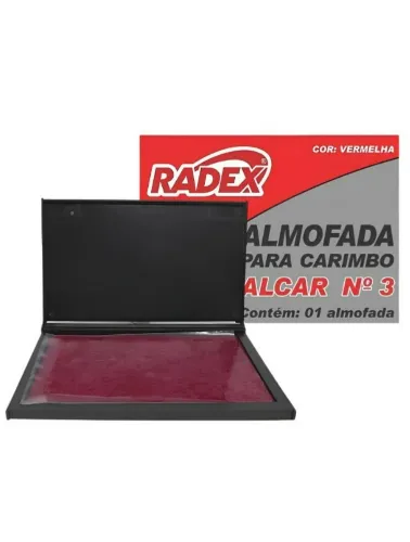 ALMOFADA PARA CARIMBO RADEX VERMELHO 14