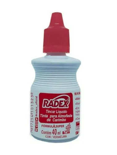 TINTA PARA CARIMBO RADEX TINCAR VERMELHO 189