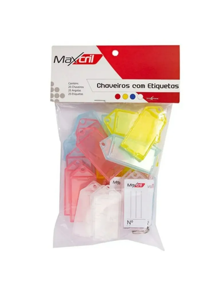 IDENTIFICADOR P/CHAVES MAXCRIL CORES C/25 10180015