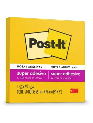 RECADO ADESIVO 3M POST-IT AMARELO SOL 76X76