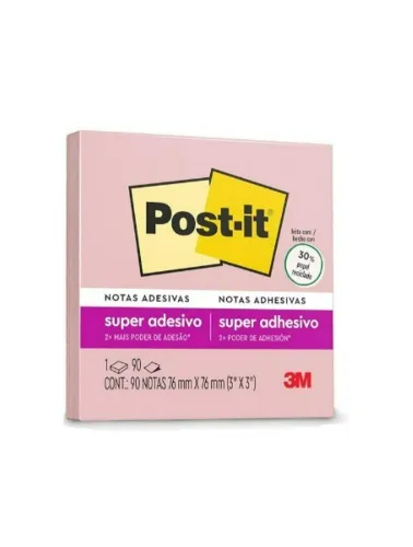 RECADO ADESIVO 3M POST-IT ROSA MILÊNIO 76X76