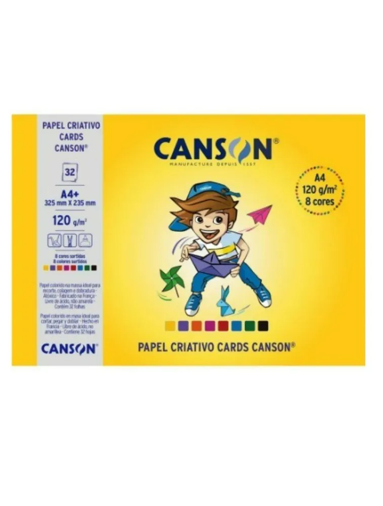 BLOCO CRIATIVO CANSON CARDS A4 120G 32F