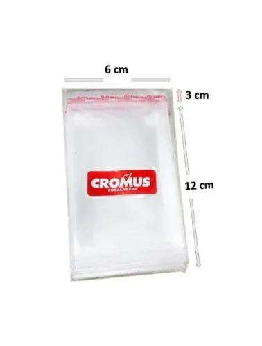 SACO ADESIVADO CROMUS TRANSPARENTE 6X12 C/100