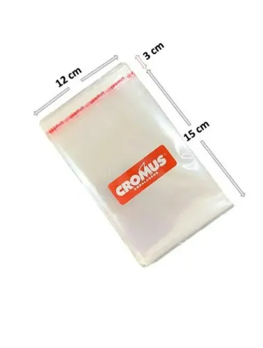 SACO ADESIVADO CROMUS TRANSPARENTE 12X15 C/100