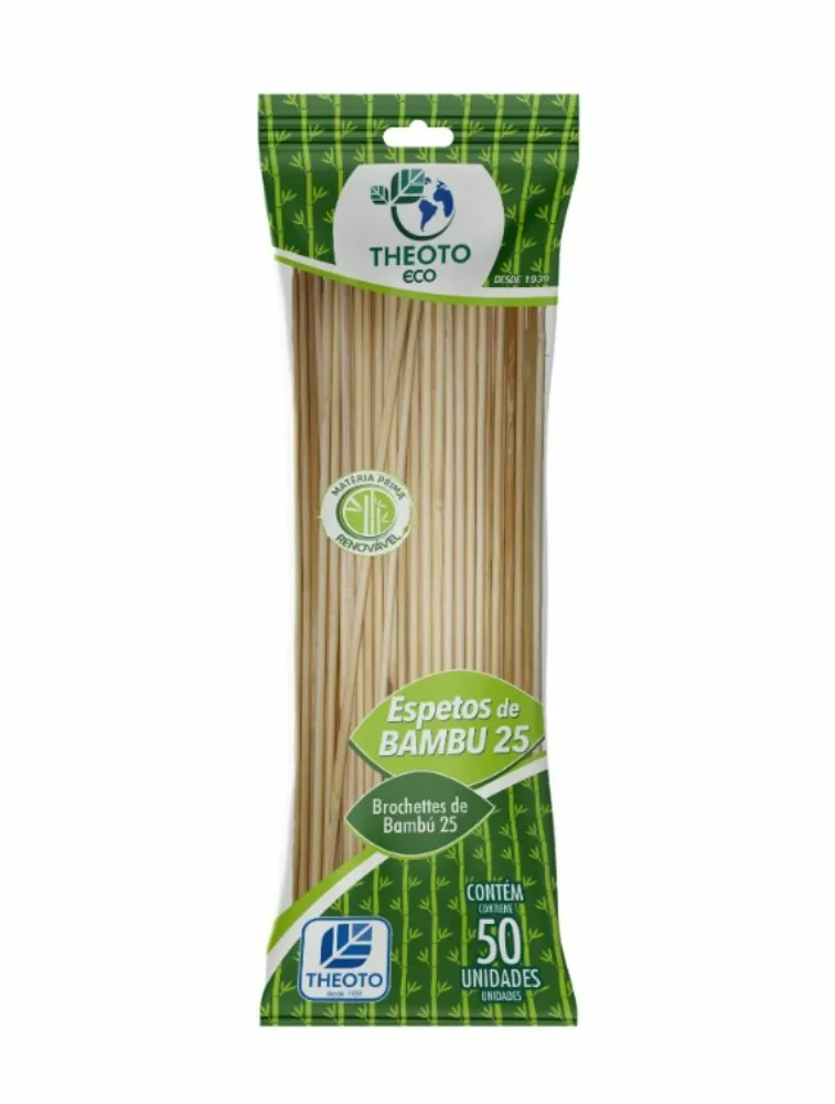 ESPETO P/CHURRASCO THEOTO ECO BAMBU C/50