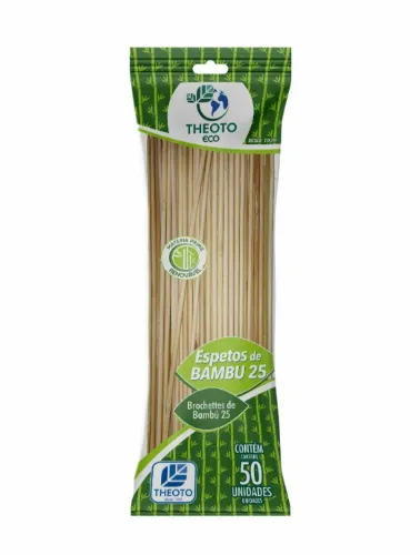 ESPETO P/CHURRASCO THEOTO ECO BAMBU C/50