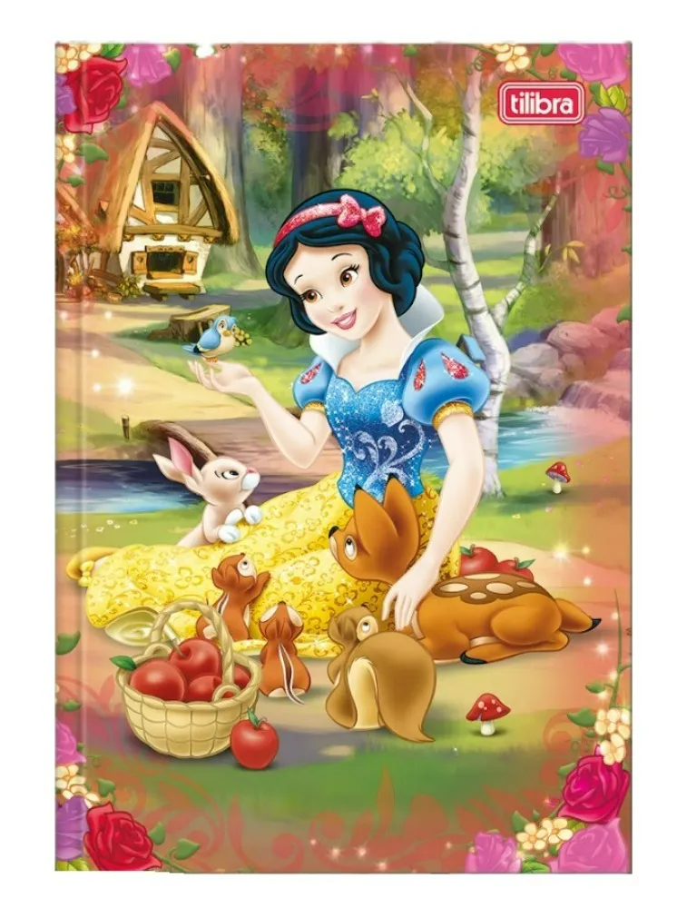CADERNO CAPA DURA TILIBRA UNIVERSITÁRIO COSTURADO PRINCESAS 80F