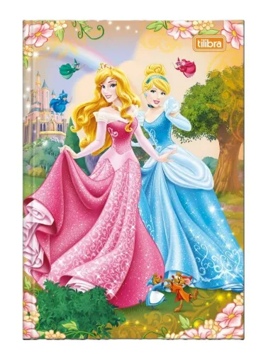 CADERNO CAPA DURA TILIBRA UNIVERSITÁRIO COSTURADO PRINCESAS 80F