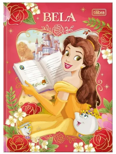 CADERNO CAPA DURA TILIBRA COLEGIAL COSTURADO PRINCESA 80 FOLHAS