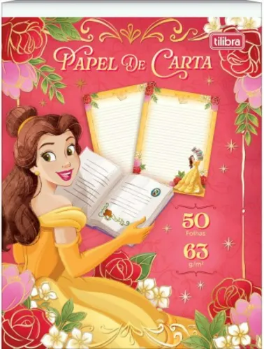 BLOCO PAPEL CARTA TILIBRA PRINCESAS 50 FOLHAS 398667