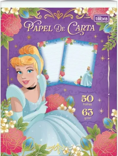 BLOCO PAPEL CARTA TILIBRA PRINCESAS 50 FOLHAS 398667