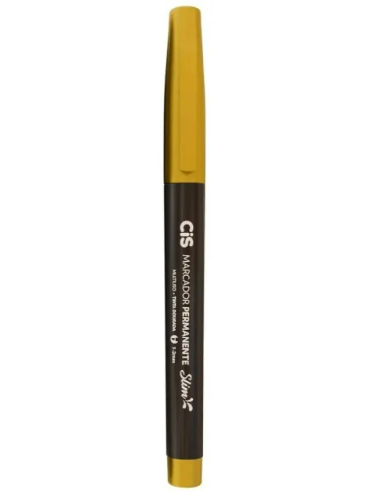 MARCADOR PERMANENTE CIS SLIM OURO 57329