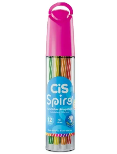 CANETINHA HIDROCOR CIS SPIRO 12 CORES 5.8217