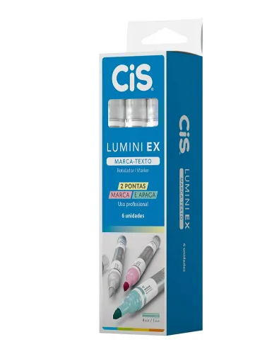 MARCA TEXTO CIS LUMINI EX APAGAVEL AZUL  8700