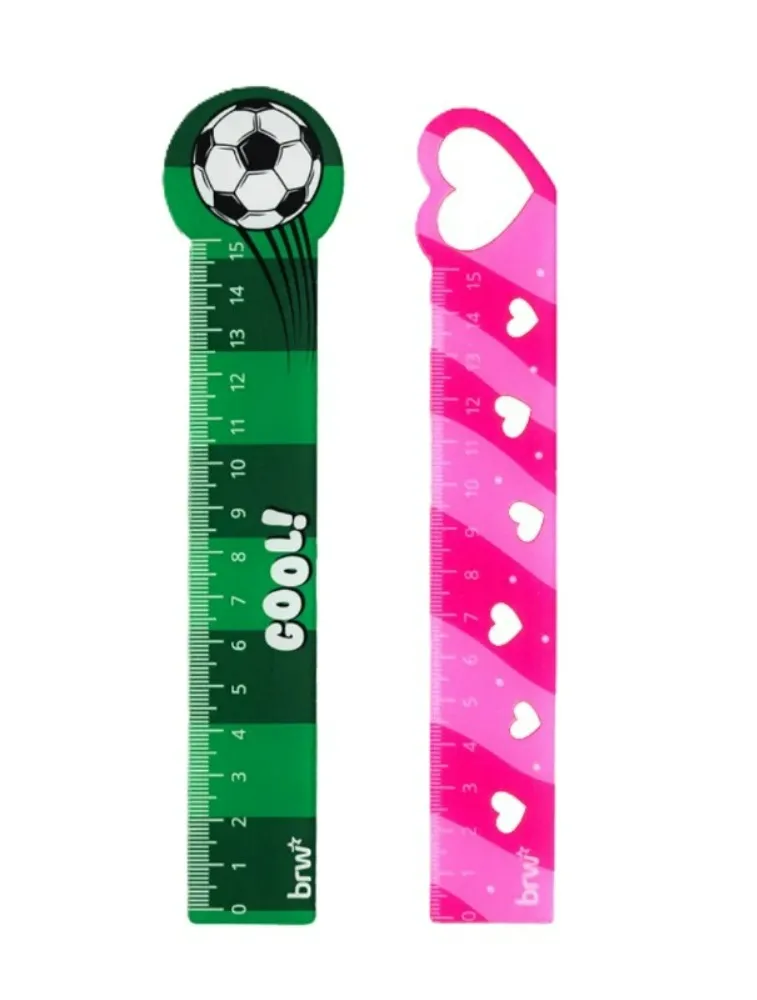 REGUA BRW FUNNY 15CM SORTIDO RE1510