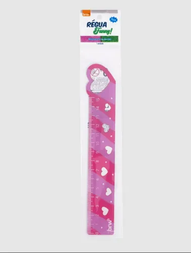 REGUA BRW FUNNY 15CM SORTIDO RE1510