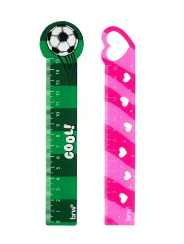 REGUA BRW FUNNY 15CM SORTIDO RE1510