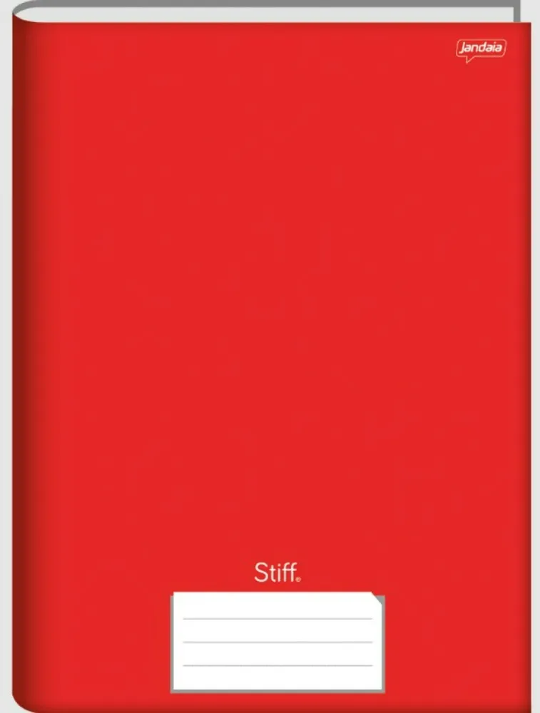 CADERNO BROCHURA JANDAIA UNIVERSITÁRIO STIFF VERMELHO 96 FOLHAS