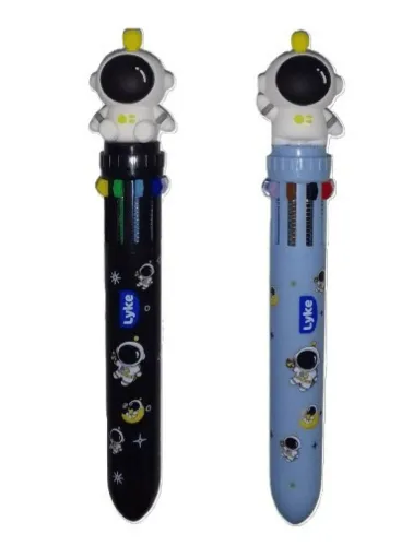 CANETA ESFEROGRÁFICA 10 CORES ASTRONAUTA 0.7
