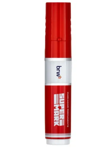 MARCADOR PERMANENTE BRW SUPERMARK VERMELHO CA4443