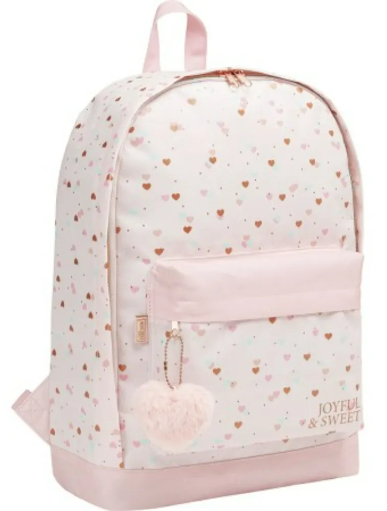 MOCHILA DE COSTAS ACADEMIE CORAÇÃO METALIZADO 339041