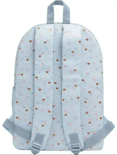 MOCHILA DE COSTAS ACADEMIE CORAÇÃO METAL AZUL 347809
