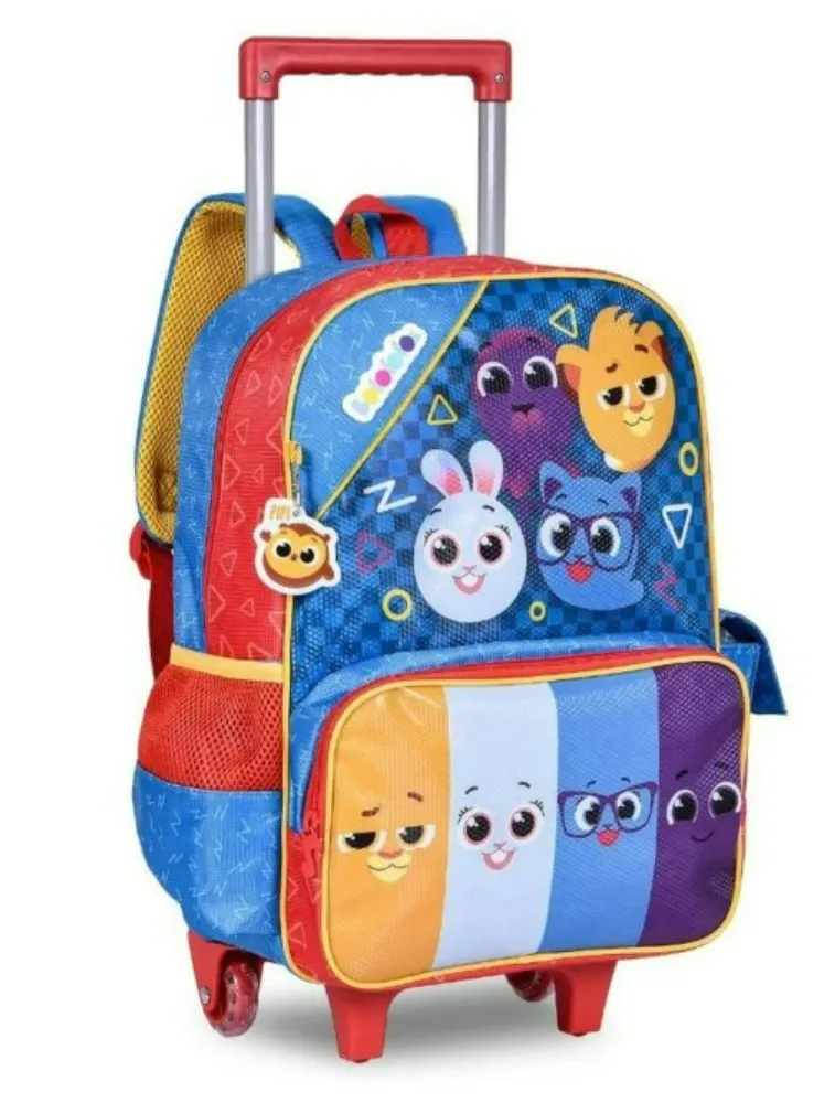 KIT MOCHILA COM CARRINHO E LANCHEIRA BOLO FOFOS BF23145K