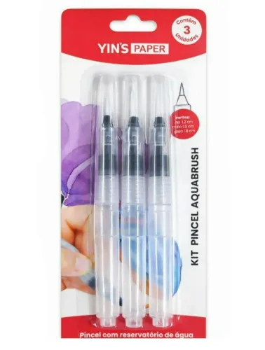 KIT PINCEL AQUABRUSH YINS PAPER C/3 YP8871