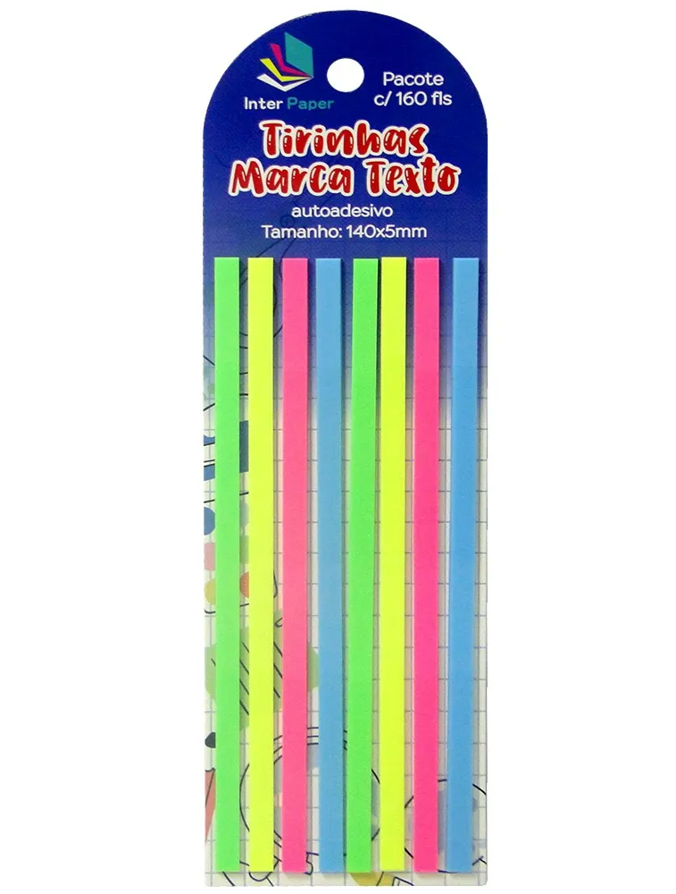 MARCA TEXTO INTERPONTE TIRAS ADESIVAS NEON HA80817